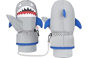 Gants Enfant Hiver-7-Mi Résistants à la Neige Chauds Gants Étanche de Ski Enfant Gants de Sport Fille/Garçon 4-6 Ans