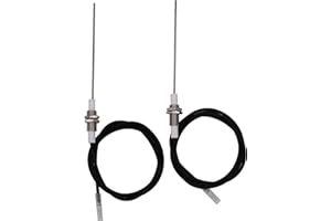 METER STAR 2PCS/LOT M101 Threaded 6.4mm Ceramic Electrode Spark Plug with Wire 900mm with 2.8x0.5 Flat Terminal,Ignition needles and wires used by AA pulse igniter