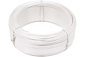 Vit laminerad metalltråd 1,3 mm spole 50 m