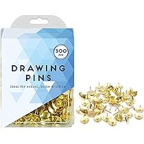 500 Puntine Da Disegno In Metallo - Testa 10 Mm, Per Lavagne Di Sughero E Bacheche