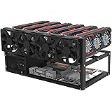 VIVONAS Mining Rig Frame Up to 6/8 GPU, Steel Open Air Miner Frame Rig Case for Crypto Coin Currency Mining, ETH Ethereum Bit