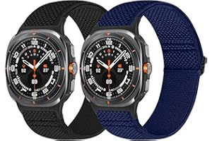 Bcuckood Elastic Watch Straps Compatible for Samsung Galaxy Watch Ultra 47mm (2025/2024) Men Women, Stretchy Nylon Soft Breathable Replacement Wristband (Not for Other Models)