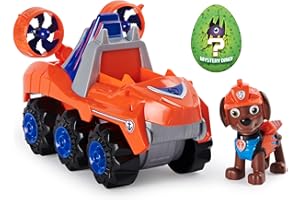 LA PAT' PATROUILLE - VÉHICULE + FIGURINE ZUMA DINO RESCUE - Véhicule Avec 1 Figurine Et 1 Dinosaure Mystère À Collectionner Pat' Patrouille - Paw Patrol - 6059524 - Jouet Enfant 3 Ans et +