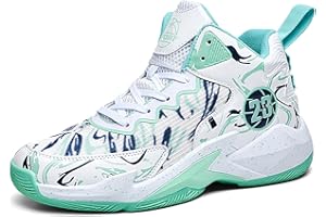 CHRRUXIN Mens Basketball Shoes Non Slip Basketball Sneakers Youth Fashion Basketball Trainers Lightweight Casual Breathable Shock Absorption Walking Shoes