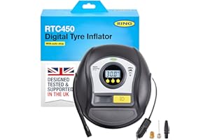 RING TYREINFLATE 450 Digital Tyre Inflator With Auto-Stop functionality - Measures in PSI, BAR & kPA