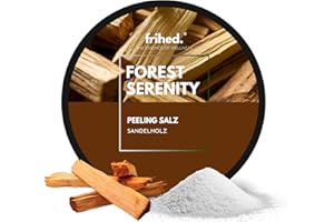 ‎FRIHED. NORDIC WEAR frihed.® Saunasalz Forest Serenity - Hochwertiges Peelingsalz mit Sandelholz Duft - Ideal nach Sauna, Dusche & Dampfbad - 200g