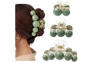 ‎YPKIA Ypkia Haarklammern Groß Perlen Haarspangen Damen Rutschfestes Haarklammer Für Dickes Haar Dünnes Haarkrallen Clips Haarschmuck (3 Stück)