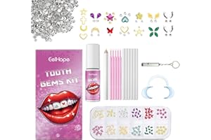 CARRENEU Kit Gemas Dentales Profesional De Gemas de Dientes Juego de Decoración de Dientes Kit de Gemas para Dientes Gemas Dentales Tooth Gems Kit Diamante Dientes Kit Juego con 1445 Gemas Dentales