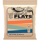 Ernie Ball Flatwound Group 2.5 elektrikli bas teli, kalınlık 45 &ndash; 105