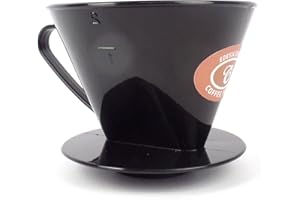 Size 2 Plastic Coffee Filter Dripper Cone by EDESIA ESPRESS