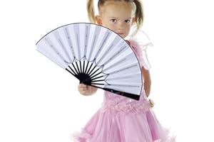 Eayoly Ventilador LED Rave,Ventilador LED Que Brilla intensamente - Mano Chinos Que Brillan intensamente con batería para Mujeres, Accesorios Ventilador Baile Regalo