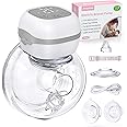 Jheppbay Electric Breast Pump Wearable - Handsfree Breast Pump Electrical, 12 Levels 3 Modes, Painless Low Noise, BPA Free