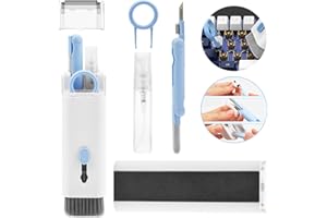 ‎FOHYLOY FOHYLOY Reinigungsbürste für Tastatur, 7-in-1 Tastatur Reinigungsbürsten Kit, Multifunktionales Elektronik-Reiniger-Kit, Entstaubung Werkzeug für Computer Kabelloser Kopfhörer Ohrhörer Laptop (Blau)