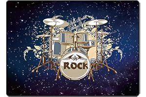 QQDD Tappeto per Batteria Tappetino Insonorizzato Tappeto in Poliestere per Batteria Drum Tappeto Carpet Tappeti Antiscivolo per Batteria 120CM*80CM