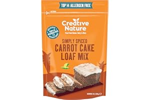 Creative Nature Gluten Free Cake Mix | Carrot Cake | Vegan & Free From Baking Mix | Gluten Free, Nut Free, Dairy Free & 100% Allergen Free | 268g
