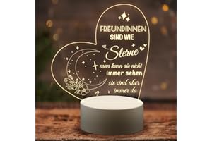 WELSKY Geschenke Für Freundin - Beste Freundin Geburtstag Geschenke Acryl Nachtlicht Weihnachtsgeschenke Geburtstagsgeschenk Für Freundin
