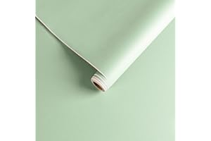 VEELIKE Papier Peint Vert Menthe Papier Adhésif pour Meuble Vintage Papier Peint Adhesif Decoratif Papier Autocollant Meuble Cuisine Lavable Rouleau Vinyl Adhesif Salon Chambre Armoire 40cm×300cm