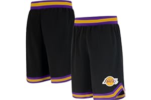 Ultra Game UNK NBA GSM3547F NBA Woven Team Logo Poly Mesh Basket Shorts Nero, Large