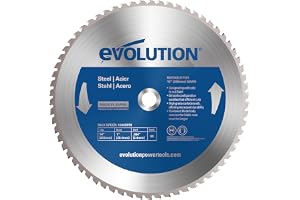 Evolution Power Tools 66-tandat blad i mjukt stål för cirkelsåg/kapsåg, hårdmetallblad för metallkapning, 355 mm