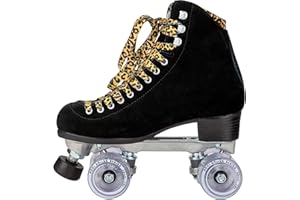 Moxi Pattini - Panther - Pattini a rotelle da Donna Divertenti e alla Moda | Camoscio Nero