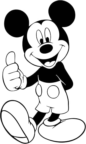 Mickey Maus Aufkleber 20 cm x 12 cm Farbe Wählen 18 Farben auf Lager