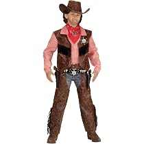W Widmann Milano Cowboy Kinderkostüm – Western Outfit Mit Hemd, Weste, Gürtel & Halstuch, Größe 140 Cm