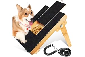 LEKEFETO Amoladora de garras multifuncional para perros: almohadilla para rascar uñas para perros con caja de golosinas y entrenador de perros clicker, papel de lija para perros para uñas de mascotas,