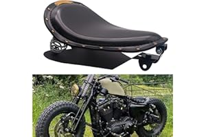 BREDUXSER Motorrad Bobber Sitz, Motorrad Solo Sitz Mit Federhalterung Grundplatte Für Sportster Achtundvierzig 48 XL883 1200 Chopper Custom