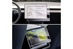 GAFAT [2 Pezzi] Tesla Model Y Juniper 2025 2026/ Model 3 2024 2025 15,4" Navigazione + 8" Posteriore Touchscreen per Pellicola Protettiva, in Vetro per Model 3 Highland Touchscreen, 9H Anti-Graffio