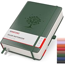 Carnet De Notes Cuir NIRMIRO 320 Pages - Papier épais 100g/m² | Format B5 Rigide Avec Fermeture