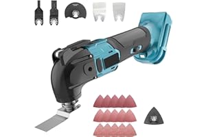 WAKKAPEINT Oscillating Multi Tools Cordless Compatible with Makita 18V Battery, 300W Brushless Multifunction Oscillating Saw with 22 Pcs Accessory Kit Sanding/Cutting Wood/Plastic | Tool Only