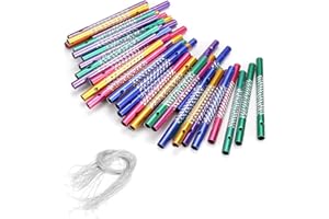 Scacciapensieri da Esterno, DIYCUT 50 Pezzi Colore Campanelli Eolici in Metallo, Set di Campanelli Eolici con 20 Fili D'argento, Campanelli Eolici fai da te per Decorazioni Delle Feste