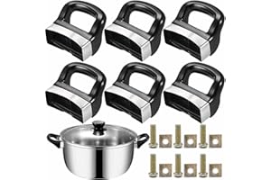 Tianher Cooking Pot Fornello Maniglia Laterale Supporto, 6 Pezzi Manico della Pentola a Pressione Bachelite Maniglia Ricambio Supporto Laterale in Alluminio per Base Pentola Metallo Pan Hardware