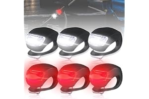 GAOUTO 6 Stück LED Kinderwagen Beleuchtung, Silikon Kinderwagen Lichter Wasserfest, Sicherheitslicht Set Mit 3 Lichtfunktionen, Klippbare Tragbare Warnlichter Für Joggen Rucksack Camping Hundegeschirr