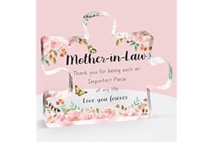 BUIOATA Gifts for Mother in Law - Mother in Law Birthday Gifts Puzzle Acrylic Plaque, Special Gifts for Mother in law, Mother in Law Birthday Gifts, Mother in law Gifts
