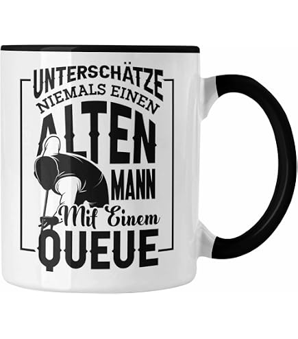 Trendation Kaffeetasse „Coole Opas Spielen Billard“ – Lustige Geschenkidee Für Opa Oder Vater