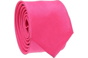 CRAVATESLIM Cravate Fine Couleur Unie - Cravate Homme Coupe Slim Moderne - 5cm à la Pointe - Accessoire Chemise pour Mariage, Cérémonie