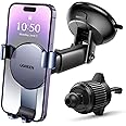 UGREEN Car Phone Holder Mount Gravity Windscreen Dashboard Suction Cup Air Vent Mobile Phone Holder for Cars Window Cradle Compatible iPhone 16 15 14 13 12 11 Pro Max, Silver