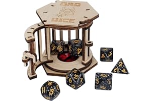 CZYY DND Dice Prison avec dés polyédriques en bois pour vos mauvais dés