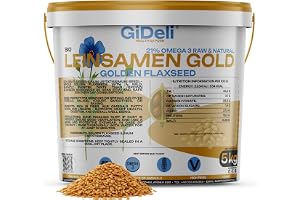 GiDeli Gyllene Linfrön 5 kg - Hela Linfrön, Naturliga | Högt innehåll av omega-3 och fiber, utan tillsatser, veganska, för bakning, müsli, bröd och yoghurt