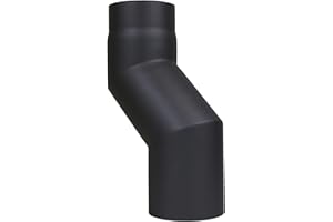 LANZZAS Codo escalonado para tubo de estufa con 100 mm de desfase, en diámetro, DN Ø 120 mm, color: negro metalizado. Otros tubos de nuestra gama se pueden encontrar aquí.