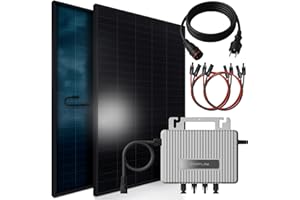 SUNNIVA 920W Balkonkraftwerk BIFAZIAL FULLBLACK komplett Steckdose Ecoflow 800W Wechselrichter, PV Solaranlage, 2x 460W Glas-Glas Solarmodule, inkl. 5m Kabel, Bluetooth WIFI, Komplettset