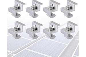 YZDKSMG Solarmodul Halterung Endklemme, 30mm/35mm Solarmodul 8 Stück Endklemmen Befestigung Solarmodul Halterung Balkonkraftwerk Halterung PV Module Z Halter für Dächer Wände Boote Wohnmobile