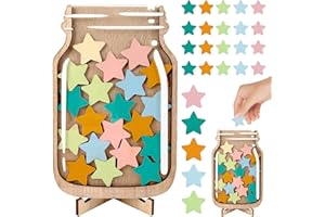 TOPCZY Belohnungsglas Kinder, Gewöhnliches Belohnungsglas, Belohnungsglas mit Sternen für Kinder, Personalisierte Sterne, Klassenzimmer-Belohnungsglas, Reward Jar Stars für Gebrauch zu Hauseund in der Schule