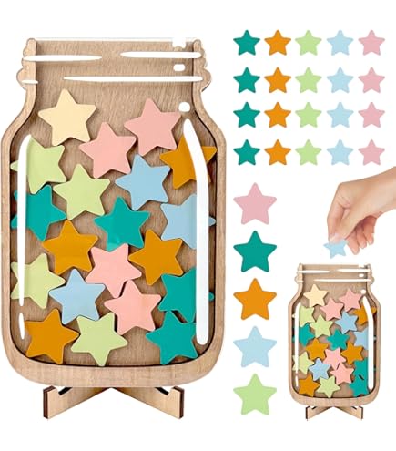 Belohnungsglas Für Kinder Mit 25 Sternen - Motivationssystem Für Zuhause Und Schule