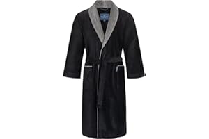 Morgenstern Bademantel Herren 100% Baumwolle Frottee Velours Saunamantel Kimono Lang für Sauna Spa Reha Pool Wellness - Oeko Tex