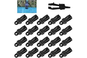 JINSION 20 Piezas Clip para Toldos, Abrazadera de Toldo Plástico, Negro Clip de Tienda Alta Resistencia a Prueba de Viento, para Toldos Instantáneos, para Toldo, Carpas, Cámping, Cortinas, Cubierta de Piscina