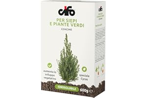 CIFO - Concime Piante Verdi e Siepi Idrosolubile, Fertilizzante Casa, Fertilizzante Piante Terrazzo e Giardino, Favorisce la Formazione di Fogliame e Ne Intensifica la Crescita, Made in Italy, 600g