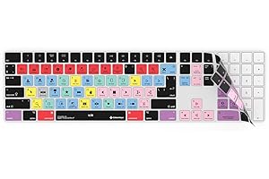 EDITORS KEYS Protège-clavier avec raccourcis pour logiciel Final Cut Pro X - Pour clavier Apple Magic sans fil - Avec pavé numérique