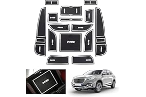 GAFAT MG HS/EHS EV/HS Plug-in Hybrid 2018-2023 2024 Tappetini Antiscivolo, MG HS 2022 Tappetini in Gomma per Console Centrale, Scatola di Immagazzinaggio, Tappetini Cuciture della Porta (Bianco)